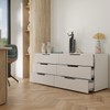 Cômoda Madri 6 Gavetas Creme/Branco - Panorama Móveis