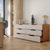 Cômoda Madri 6 Gavetas Creme/Freijó - Panorama Móveis