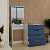 Cômoda Milão 4 Gavetas com Espelho Azul/Branco - Panorama Móveis