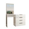 Cômoda Milão 4 Gavetas com Espelho Branco - Panorama Móveis