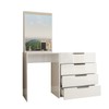 Cômoda Milão 4 Gavetas com Espelho Branco - Panorama Móveis