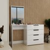 Cômoda Milão 4 Gavetas com Espelho Branco - Panorama Móveis