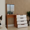 Cômoda Milão 4 Gavetas com Espelho Branco/Freijó - Panorama Móveis
