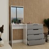 Cômoda Milão 4 Gavetas com Espelho Cinza/Branco - Panorama Móveis