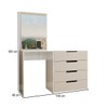 Cômoda Milão 4 Gavetas com Espelho Creme/Branco - Panorama Móveis