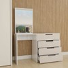Cômoda Milão 4 Gavetas com Espelho Creme/Branco - Panorama Móveis
