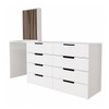 Cômoda Milão 8 Gavetas com Espelho Branco - Panorama Móveis