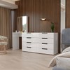 Cômoda Milão 8 Gavetas com Espelho Branco - Panorama Móveis