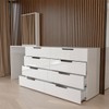 Cômoda Milão 8 Gavetas com Espelho Branco - Panorama Móveis