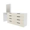 Cômoda Milão 8 Gavetas com Espelho Creme/Branco - Panorama Móveis