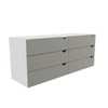 Cômoda Veneza 6 Gavetas Branco/Cinza - Panorama Móveis