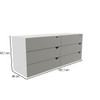 Cômoda Veneza 6 Gavetas Branco/Cinza - Panorama Móveis