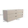 Cômoda Veneza 6 Gavetas Branco/Creme - Panorama Móveis