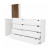Cômoda Veneza 8 Gavetas com Espelho Branco - Panorama Móveis
