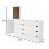 Cômoda Veneza 8 Gavetas com Espelho Branco - Panorama Móveis