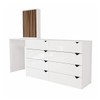 Cômoda Veneza 8 Gavetas com Espelho Branco - Panorama Móveis