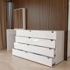 Cômoda Veneza 8 Gavetas com Espelho Branco - Panorama Móveis
