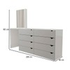 Cômoda Veneza 8 Gavetas com Espelho Cinza/Branco - Panorama Móveis