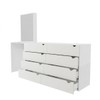 Cômoda Veneza 8 Gavetas com Espelho Creme/Branco - Panorama Móveis