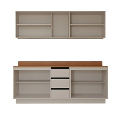 Cozinha Completa Veneza 9 Portas 3 Gavetas Creme - Panorama Móveis