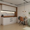 Cozinha Completa Veneza 9 Portas 3 Gavetas Creme - Panorama Móveis