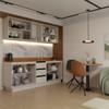 Cozinha Completa Veneza 9 Portas 3 Gavetas Creme - Panorama Móveis