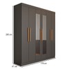 Guarda-Roupa Casal Albuquerque 6 Portas 2 Gavetas 100% Mdf com Espelho Onix - Panorama Móveis