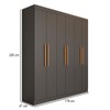 Guarda-Roupa Casal Albuquerque 6 Portas 2 Gavetas 100% Mdf Onix - Panorama Móveis