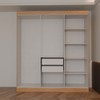 Guarda-Roupa Casal Albuquerque 6 Portas 2 Gavetas 100% Mdf Cinamomo/Off White - Panorama Móveis