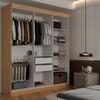 Guarda-Roupa Casal Albuquerque 6 Portas 2 Gavetas 100% Mdf Cinamomo/Off White - Panorama Móveis