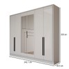 Guarda-Roupa Lorient 6 Portas 4 Gavetas com Espelho Branco - Panorama Móveis