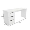 Mesa para Escritório Madri 3 Gavetas Branco - Panorama Móveis
