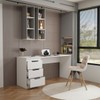 Mesa para Escritório Madri 3 Gavetas Branco - Panorama Móveis