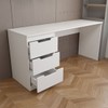 Mesa para Escritório Madri 3 Gavetas Branco - Panorama Móveis