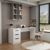 Mesa para Escritório Madri 3 Gavetas Branco - Panorama Móveis