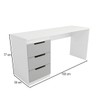 Mesa para Escritório Madri 3 Gavetas Cinza/Branco - Panorama Móveis