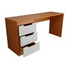 Mesa para Escritório Madri 3 Gavetas Cinza/Freijó - Panorama Móveis