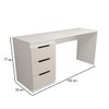 Mesa para Escritório Madri 3 Gavetas Creme/Branco - Panorama Móveis