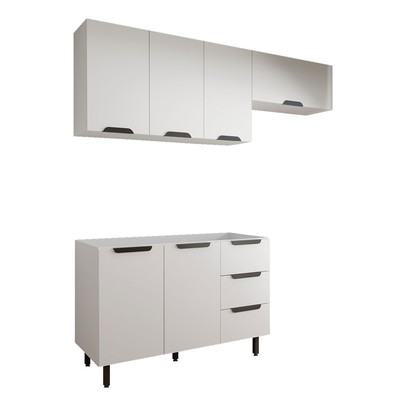 Cozinha Completa Vicenza 6 Portas 3 Gavetas Branco - Panorama Móveis