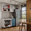 Cozinha Completa Vicenza 6 Portas 3 Gavetas Branco/Azul - Panorama Móveis