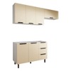 Cozinha Completa Vicenza 6 Portas 3 Gavetas Branco/Creme - Panorama Móveis