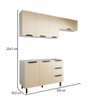 Cozinha Completa Vicenza 6 Portas 3 Gavetas Branco/Creme - Panorama Móveis
