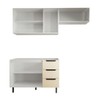 Cozinha Completa Vicenza 6 Portas 3 Gavetas Branco/Creme - Panorama Móveis