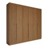 Guarda-Roupa Casal Genebra 6 Portas 4 Gavetas Ripado Jatoba - Panorama Móveis