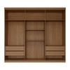 Guarda-Roupa Casal Genebra 6 Portas 4 Gavetas Ripado Jatoba - Panorama Móveis