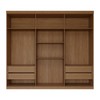 Guarda-Roupa Casal Genebra 6 Portas 4 Gavetas Ripado Jatoba/Areia - Panorama Móveis