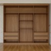 Guarda-Roupa Casal Genebra 6 Portas 4 Gavetas Ripado Jatoba/Areia - Panorama Móveis