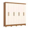 Guarda-Roupa Casal Prime 8 Portas 4 Gavetas Cinamomo/Off White - Henn