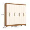 Guarda-Roupa Casal Prime 8 Portas 4 Gavetas Cinamomo/Off White - Henn