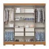 Guarda-Roupa Casal Prime 8 Portas 4 Gavetas Cinamomo/Off White - Henn
